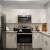 kitchen with white cabinets